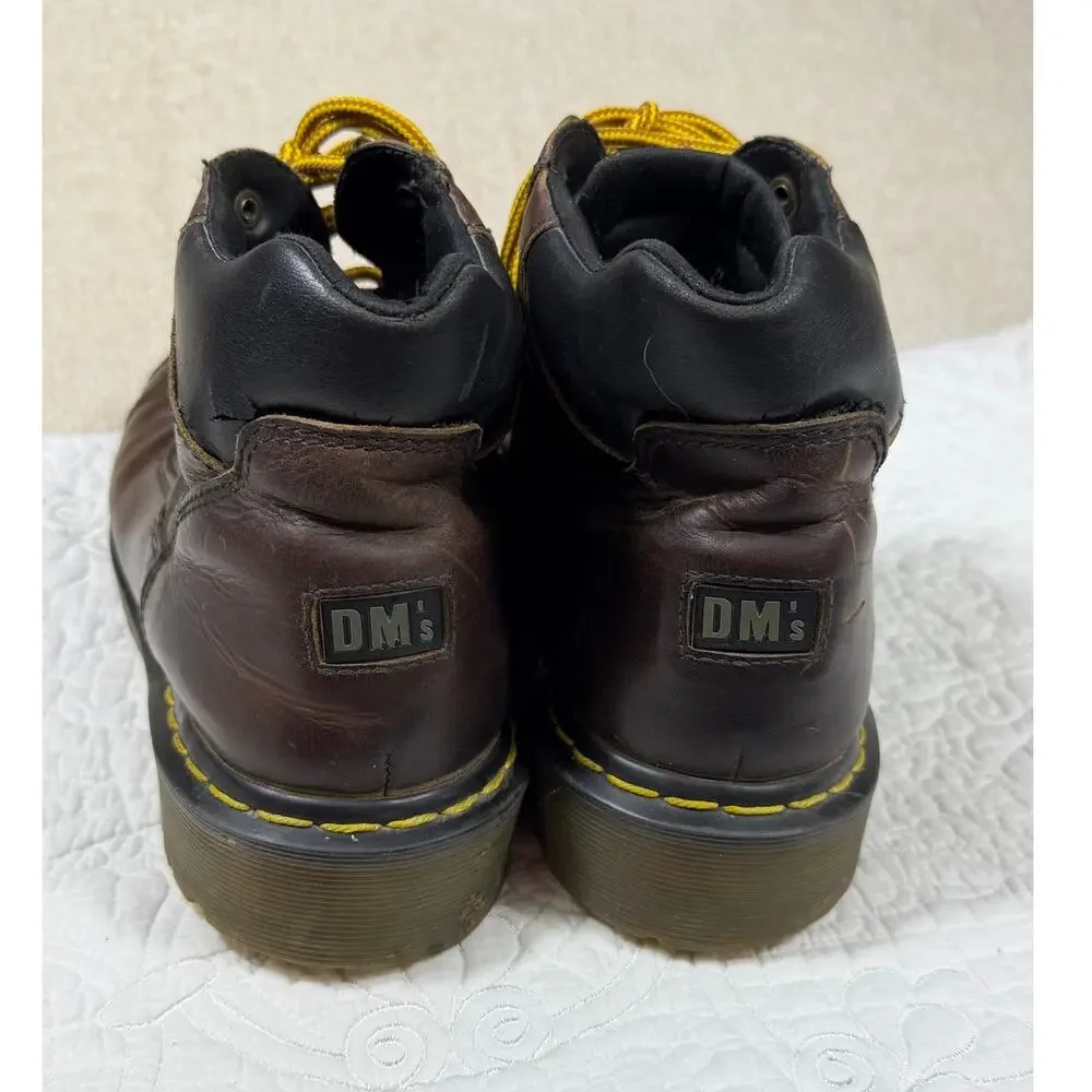 Dr Martens MeN 11 Brown 9728 Bark Brizzly Leather Hiking Boots Chunky Lace Up